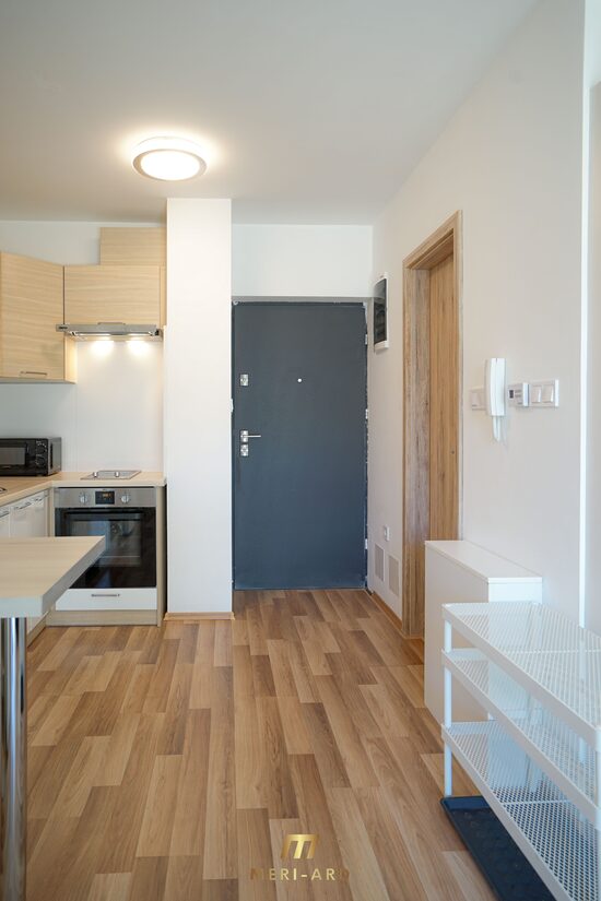 Na predaj 1,5 izbový zariadený byt, 38 m², predzáhradka, parkovacie miesto, RAJKA