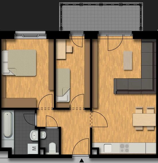 Na predaj 3 izbový byt s balkónom v novostavbe, parkovacie miesto /Rajka/