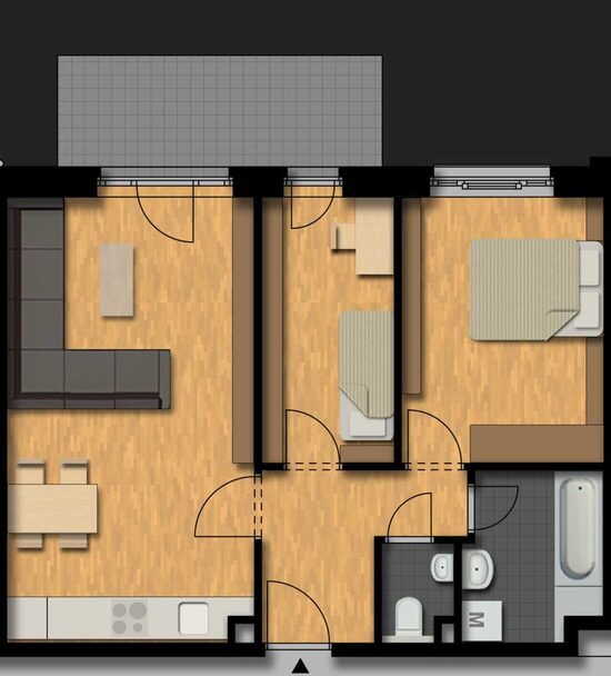 Na predaj 3 izbový byt so záhradkou v novostavbe, parkovacie miesto /Rajka/