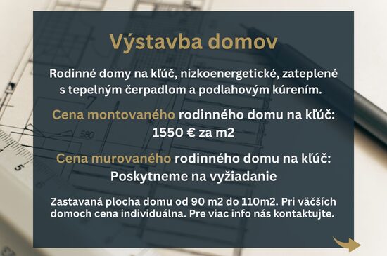 Výstavba rodinných domov na kľúč