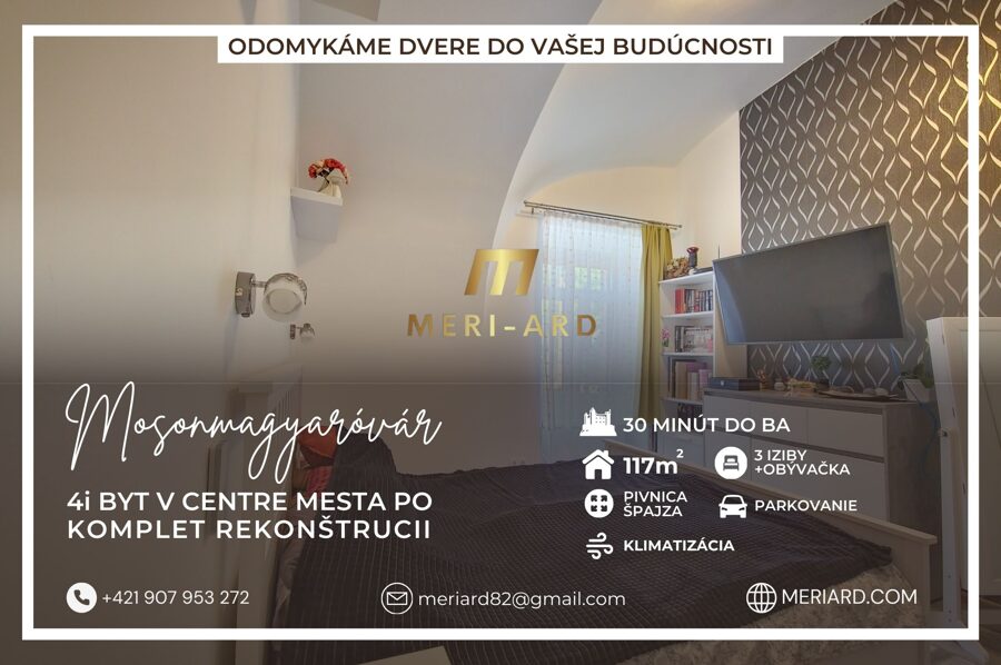 4 izbový zrekonštruovaný byt v centre /Mosonmagyaróvár/